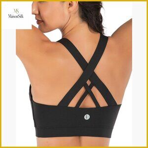 Medium Support Sports Bra with Removable Cups, Criss-Cross Back